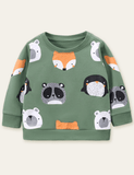 Sweatshirt mit Cartoon-Tier-Aufdruck