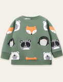 Cartoon Animal Printed Sweatshirt - Bebehanna