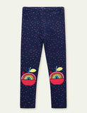 Cartoon Appliqué Leggings - Bebehanna