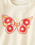 Cartoon Butterfly Printed Sweatshirt - Bebehanna