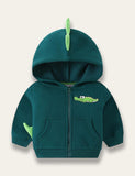 Cartoon Crocodile Fleece Coat - Bebehanna