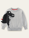 Cartoon Dinosaur Printed Sweatshirt - Bebehanna