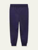 Cartoon Excavator Embroidery Sweatpants - Bebehanna