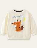 Cartoon Fox Printed Sweatshirt