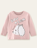 Cartoon Puppy Printed Long Sleeve T-shirt