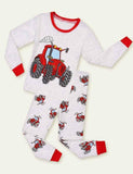 Cartoon Tractor Printed Pajamas - Bebehanna