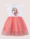 Cartoon Unicorn Tulle Dress - Bebehanna