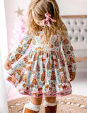 Christmas Print Cake Dress - Bebehanna