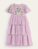 Clearance Sale - Tulle Embroidered Party Dress - Bebehanna