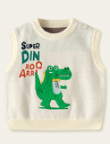 Crocodile Appliqué Sweater Vest - Bebehanna