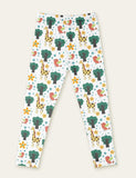 Cute Floral Animal Full Printed Leggings - Bebehanna