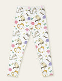 Cute Floral Animal Full Printed Leggings - Bebehanna