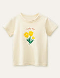 Cute Flowers Printed T-shirt - Bebehanna