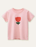 Cute Flowers Printed T-shirt - Bebehanna