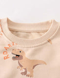 Dinosaur Floral Print Long Sleeve Sweatshirt - Bebehanna