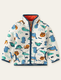 Dinosaur Printed Fleece Jacket - Bebehanna