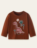 Dinosaurier gedréckt Long-sleeved T-Shirt