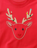 Elk Appliqué Embroidered Sweatshirt - Bebehanna