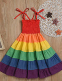 Family Matching Rainbow Strap Dress - Bebehanna