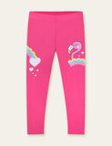 Flamingo blommiga leggings