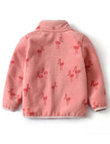 Flamingo Print Polar Fleece Jacket - Bebehanna