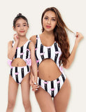 Flamingo Stripes Family Matching Swimsuit - Bebehanna