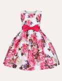 Floral Bow Party Dress - Bebehanna