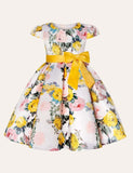 Floral Bow Party Dress - Bebehanna