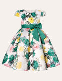 Floral Bow Party Dress - Bebehanna