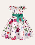 Floral Bow Party Dress - Bebehanna