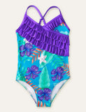 Blummen gedréckt One-Piece Swimsuit