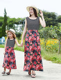 Floral Striped Family Matching Dress