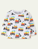 Sweatshirt met lange mouwen en vorkheftruckprint