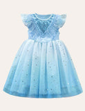 Frozen Star Mesh Party Dress