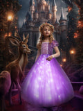 Glowing Princess Rapunzel Dresses Up Costume - Uporpor - Bebehanna