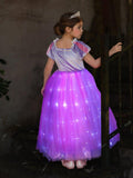 Glowing Princess Rapunzel Dresses Up Costume - Uporpor - Bebehanna