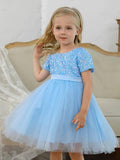 Glowing Sequins Princess A-Line Dress for Girl Party - UPORPOR - Bebehanna