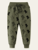 Illustration Dinosaur Printed Sweatpants - Bebehanna