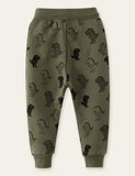 Illustration Dinosaur Printed Sweatpants - Bebehanna