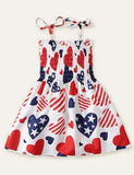 Independence Day Star Heart Printed Dress - Bebehanna