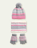 Knitted Hat + Scarf + Gloves Three-Piece Set - Bebehanna