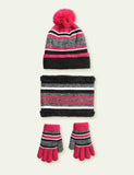 Knitted Hat + Scarf + Gloves Three-Piece Set - Bebehanna