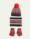 Knitted Hat + Scarf + Gloves Three-Piece Set - Bebehanna