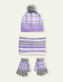 Knitted Hat + Scarf + Gloves Three-Piece Set - Bebehanna