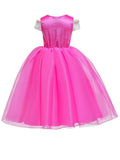 Light Up Aurora Costume Princess Short Sleeve Dress for Girls' Party and Fancy Dress - Bebehanna