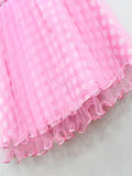 Light-up Brabei pink short-sleeve party dress for girls - Bebehanna