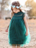 Light Up Little Girl Wedding Dress Green - Bebehanna