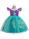 Light Up Mermaid Princess Dress Lace Tulle Costume for Girls Cosplay Party - UPORPOR - Bebehanna