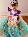 Light Up Mermaid Princess Dress Lace Tulle Costume for Girls Cosplay Party - UPORPOR - Bebehanna