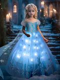 Light up Princess Costumes for Little Girls Elsa - Uporpor - Bebehanna